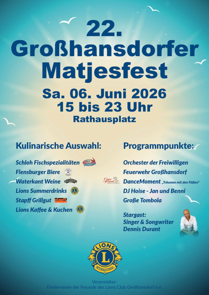 Plakat zum 22. Großhansdorfer Matjesfest